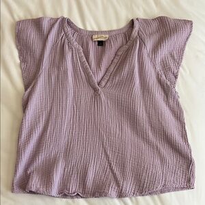 Universal Thread Lilac V-Neck Blouse